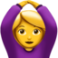 WOMAN GESTURING OK emoji in Apple's design style - Unicode 1F646-200D-2640-FE0F