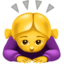 WOMAN BOWING emoji in Apple's design style - Unicode 1F647-200D-2640-FE0F