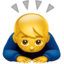 MAN BOWING emoji in Apple's design style - Unicode 1F647-200D-2642-FE0F