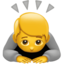 PERSON BOWING DEEPLY emoji in Apple's design style - Unicode 1F647