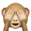 SEE-NO-EVIL MONKEY emoji in Apple's design style - Unicode 1F648