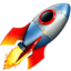 ROCKET emoji in Apple's design style - Unicode 1F680