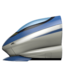 HIGH-SPEED TRAIN emoji in Apple's design style - Unicode 1F684