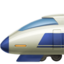 HIGH-SPEED TRAIN WITH BULLET NOSE emoji in Apple's design style - Unicode 1F685