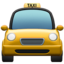 ONCOMING TAXI emoji in Apple's design style - Unicode 1F696