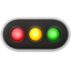 HORIZONTAL TRAFFIC LIGHT emoji in Apple's design style - Unicode 1F6A5