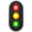 VERTICAL TRAFFIC LIGHT emoji in Apple's design style - Unicode 1F6A6