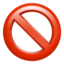 NO ENTRY SIGN emoji in Apple's design style - Unicode 1F6AB