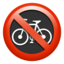 NO BICYCLES emoji in Apple's design style - Unicode 1F6B3