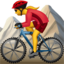 WOMAN MOUNTAIN BIKING emoji in Apple's design style - Unicode 1F6B5-200D-2640-FE0F