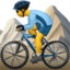 MAN MOUNTAIN BIKING emoji in Apple's design style - Unicode 1F6B5-200D-2642-FE0F