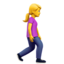 WOMAN WALKING FACING RIGHT emoji in Apple's design style - Unicode 1F6B6-200D-2640-FE0F-200D-27A1-FE0F