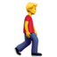 MAN WALKING FACING RIGHT emoji in Apple's design style - Unicode 1F6B6-200D-2642-FE0F-200D-27A1-FE0F