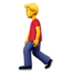 MAN WALKING emoji in Apple's design style - Unicode 1F6B6-200D-2642-FE0F