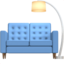 COUCH AND LAMP emoji in Apple's design style - Unicode 1F6CB-FE0F