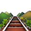 RAILWAY TRACK emoji in Apple's design style - Unicode 1F6E4-FE0F