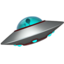 FLYING SAUCER emoji in Apple's design style - Unicode 1F6F8