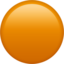 LARGE ORANGE CIRCLE emoji in Apple's design style - Unicode 1F7E0