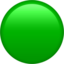 LARGE GREEN CIRCLE emoji in Apple's design style - Unicode 1F7E2