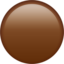 LARGE BROWN CIRCLE emoji in Apple's design style - Unicode 1F7E4