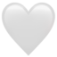 WHITE HEART emoji in Apple's design style - Unicode 1F90D