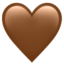 BROWN HEART emoji in Apple's design style - Unicode 1F90E