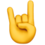 SIGN OF THE HORNS emoji in Apple's design style - Unicode 1F918