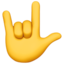 I LOVE YOU HAND SIGN emoji in Apple's design style - Unicode 1F91F