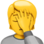 FACE PALM emoji in Apple's design style - Unicode 1F926