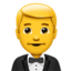 MAN IN TUXEDO emoji in Apple's design style - Unicode 1F935-200D-2642-FE0F