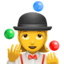 WOMAN JUGGLING emoji in Apple's design style - Unicode 1F939-200D-2640-FE0F