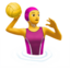 WOMAN PLAYING WATER POLO emoji in Apple's design style - Unicode 1F93D-200D-2640-FE0F