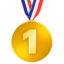 FIRST PLACE MEDAL emoji in Apple's design style - Unicode 1F947