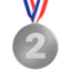 SECOND PLACE MEDAL emoji in Apple's design style - Unicode 1F948