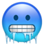 FREEZING FACE emoji in Apple's design style - Unicode 1F976