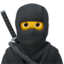 NINJA emoji in Apple's design style - Unicode 1F977