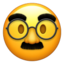 DISGUISED FACE emoji in Apple's design style - Unicode 1F978