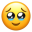 FACE HOLDING BACK TEARS emoji in Apple's design style - Unicode 1F979