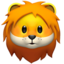 LION FACE emoji in Apple's design style - Unicode 1F981