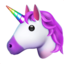 UNICORN FACE emoji in Apple's design style - Unicode 1F984