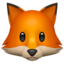 FOX FACE emoji in Apple's design style - Unicode 1F98A