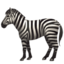 ZEBRA FACE emoji in Apple's design style - Unicode 1F993