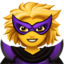 WOMAN SUPERVILLAIN emoji in Apple's design style - Unicode 1F9B9-200D-2640-FE0F