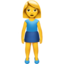 WOMAN STANDING emoji in Apple's design style - Unicode 1F9CD-200D-2640-FE0F