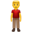 MAN STANDING emoji in Apple's design style - Unicode 1F9CD-200D-2642-FE0F