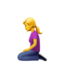 WOMAN KNEELING emoji in Apple's design style - Unicode 1F9CE-200D-2640-FE0F