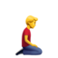 MAN KNEELING FACING RIGHT emoji in Apple's design style - Unicode 1F9CE-200D-2642-FE0F-200D-27A1-FE0F