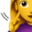 DEAF WOMAN emoji in Apple's design style - Unicode 1F9CF-200D-2640-FE0F