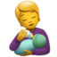 PERSON FEEDING BABY emoji in Apple's design style - Unicode 1F9D1-200D-1F37C