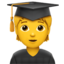 STUDENT emoji in Apple's design style - Unicode 1F9D1-200D-1F393